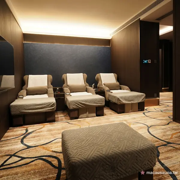 玖號水療按摩躺椅休憩室，澳門桑拿放鬆空間